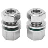 2Pcs Cable Connectors Waterproof Stainless Steel Cord Head Adapters for