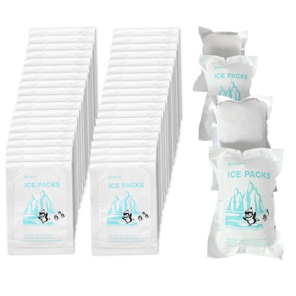 50 Sheets Ice Packs for Shipping Food Perishables Small Freezer