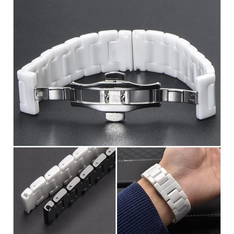 Ceramic Watch Band Universal strap with Quick Release Pins Butterfly