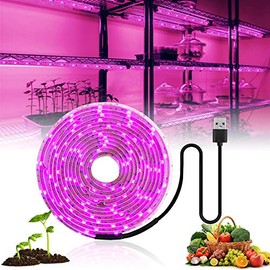 Peakloong LED Grow Light Full Spectrum 5V USB Grow Light Strip 2835 LED Phyto Lamps for Plants Greenhouse Hydroponic Growing 100cm