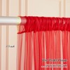 10x10ft Red Tulle Backdrop Curtain with Lights String for Parites,