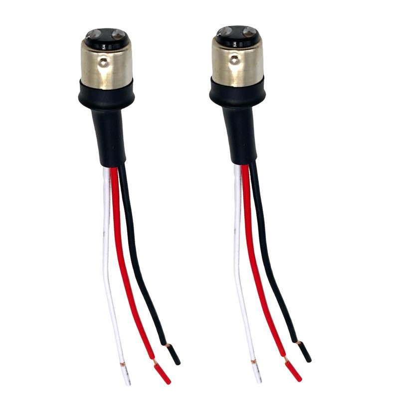 2 Pcs 1157 Led Bulb Socket Adapters, 1157 BAY15D Male