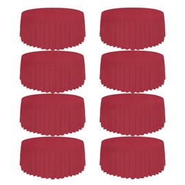 8 Pack Round Tablecloth 90 Inch Cloth Red Tablecloth for Round Tables, Washable Polyester Table Cloth Stain and Wrinkle Resistant Decorative Table Cover for Wedding Party Dining Banquet
