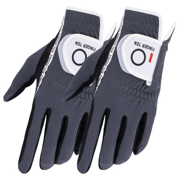 Men's Golf Gloves Set of 2 Suede Faux Leather Fiber