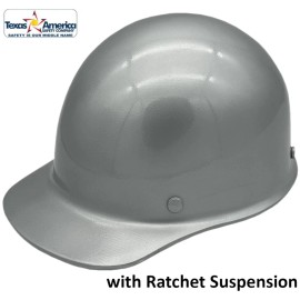 MSA Skullgard Cap Style with Ratchet Suspension - Custom Silver - Protective Edge