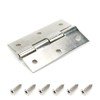 Mcredy Stainless Steel Hinges Hinge Hardware Silver 2.5”Door Hinge Set
