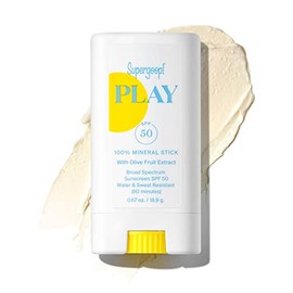 Supergoop! 100% Mineral Sunscreen Stick With Olive Fruit Extract Spf 50, 0.67 Ounce