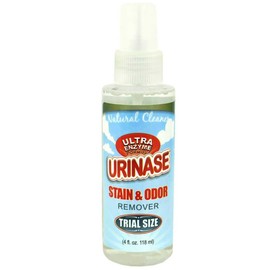 URINASE Ultra Enzyme Formula Stain & Odor Remover Spray, Carpets & Rugs, Hardwood & Furniture, Crates & Litter Boxed, Non-Toxic, Urine Destroyer, 4 oz