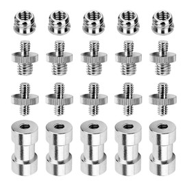 RESFNSE 1/4 to 3/8 Screw Adapter Converter Threaded Screws Adapter Spigot Screw Mount Set for Camera Tripod Monopod Ballhead Flash Light Stand Shoulder Rig