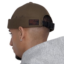 UNDERCONTROL Brimless Sailor Fisherman Leon Hat Rolled Cuff Harbour No Visor Miki Skull Docker Beanie Trawler Tactical Ring Cap for Men & Women (Combat Khaki)