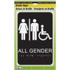 HY-KO Products DB-22 All Gender Restroom Braille Sign, 6 in