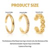 Mikovivi 6 Pieces Gold Toe Rings for Women, 3 Styles