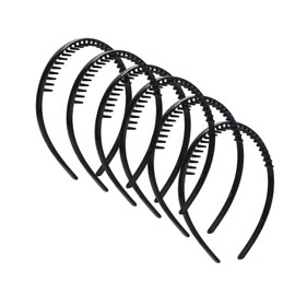 6 Pack Unisex Comb Headbands - ShiningUU Non-Slip Teeth Grip Hairbands for Men & Women | Elastic Secure Hold Active Hair Bands for Men and Women