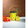 Adorable FOOD SAFE Antique-Style Yellow Metal Polka Dot Sand Pail