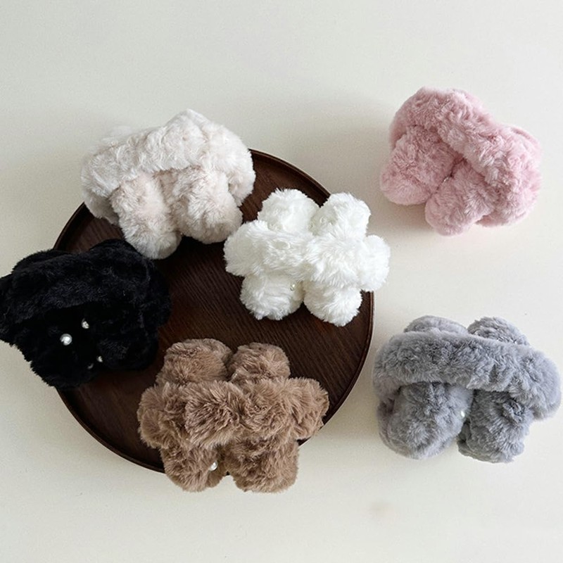 Exquisite Pearl Earmuffs for Women Winter Warm Fluffy Ear Warmers