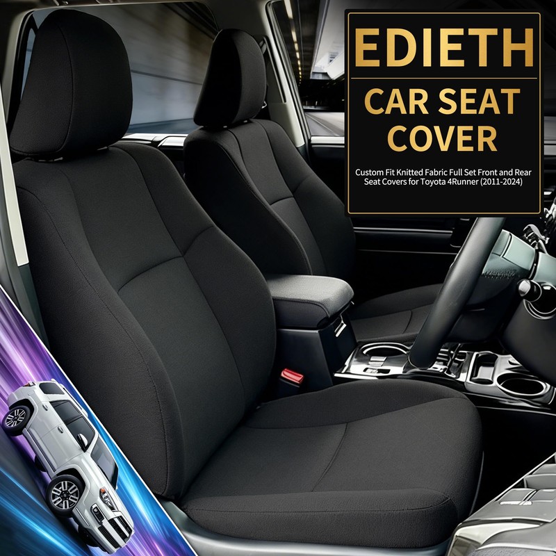 EDIETH Front and Rear Seat Covers for Toyota 4Runner 2011–2024