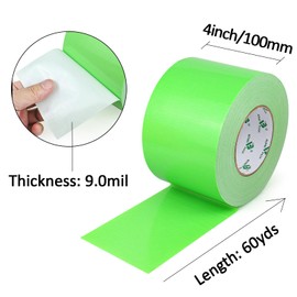 BOMEI PACK 4inch Wide Green Duct Tape, Heavy Duty Strong Waterproof Industrial Color Duct Tape 9.0mil x 4inch x 60yds for Packing and Repairing