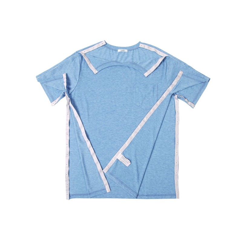 Deyeek Men's Post Shoulder Surgery Shirts Recovery Tear Away Short