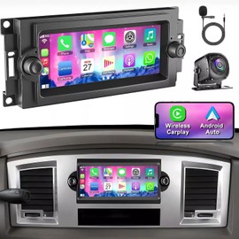 6.86" Double Din Car Radio Stereo for Jeep Wrangler 2003-2006 Grand Cherokee 1999-2004 for Chrysler 300 Town & Country 2002-2008 Android 13 Wireless Carplay Android Auto Touch Screen Car Radio
