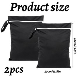 Nassbeutel,2 StüCk Wetbag,30x40 Cm Wasserdichter Beutel,Wet Bag,Nasstasche,Nassbeutel Schwimmen,Windeltasche,Mit ReißVerschluss,Wiederverwendbar Schmutzige Kleidung Tasche Organiser FüR BadeanzüGe, S