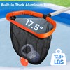 17.5" Pool Net, Pool Skimmer Net with Double-Layer Netting Bag,