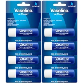 Vaseline- Lip Therapy Original, humectante de labios de acción rápida para labios muy secos, bálsamo labial en barra, 0,16 oz cada uno (paquete de 2) 
