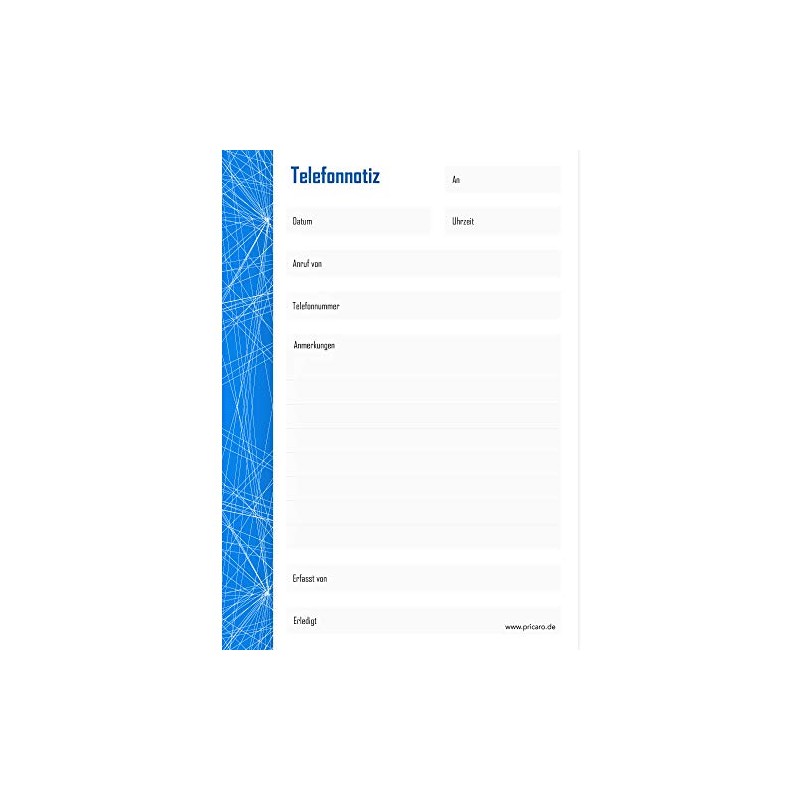 PRICARO 5 x A6 Networking Telephone Notepad