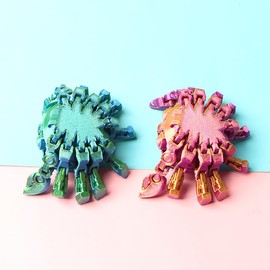 NOIAFZY 2pc Cyberpunk 3D Printed Articulated Mechanical Crab Ornaments, Plastic Storage Figurines for Teens & Adults, Car & Home Decor, Suitable for Christmas, Valentine's Day, New Year