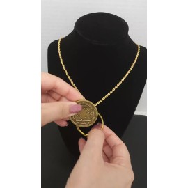 KING SOLOMON COIN Third Pentacle of Sun + 72 names of God + 1FitAll King Solomon Coin Necklace