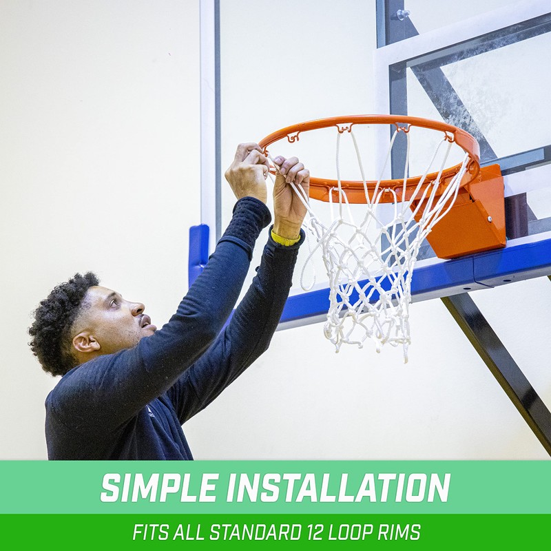 GoSports Basketball Net Replacement with 12 Loops - Heavy Duty