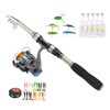 Fishing Pole Kit Carbon Telescopic Portable Durable Lure Rod Set