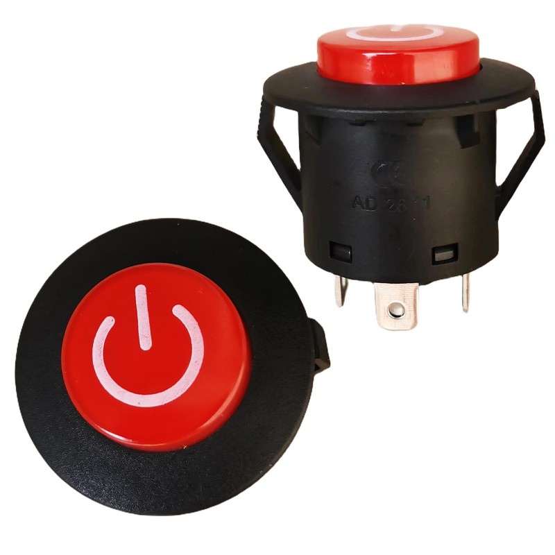 2 Pcs Power Button Switch Push Start Replacement Parts for