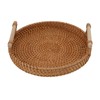 Rattan Fruit Tray with Solid Wood Handles Exquisite Hand Woven