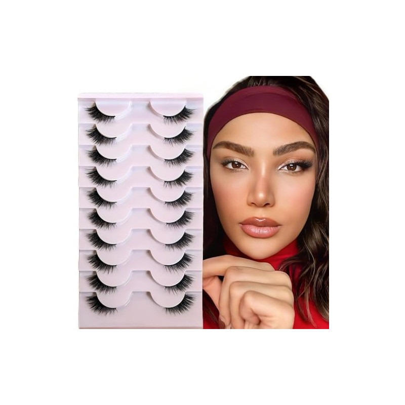 Luxury 3D Faux Mink Half Eyelashes – 10 Pairs, Reusable