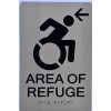 Buildingsigns.com NYC Accessible EXIT Sign -(Aluminium, Brush Silver,Size 6x9) -REF24-1027