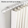 AYSUM Curtain Pole Brackets, 6Pcs Adjustable Curtain Rod Brackets for
