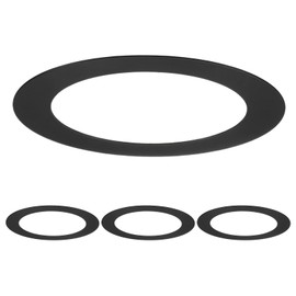 M METERXITY 4-Pack Goof Rings for 3 Inch Recessed Lights, 3.4" ID 4.7" OD Durable Steel Trim Ring Flush Mount Black Can Light Trim Ring Cover for Ceiling Can Downlights