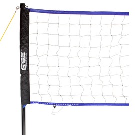 Portable Volleyball Set. Including Volleyball Net System and Volleyball with Pump (Recreational)
