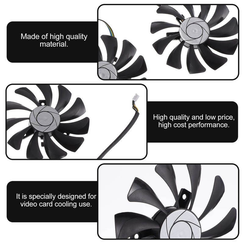 LABRIMP 1 Pair Video Cooling Fan for Graphics Cards Durable