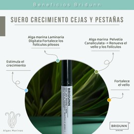 Bridunn Suero Crecimiento Pestañas y Cejas 7ml - Sin Bimatoprost, Activos Botánicos, Hipoalergénico, Crecimiento Natural, Cruelty Free