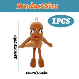 BAGUBDR Brainrot Plush Toys,Tung Tung Tung Sahur Plush Toys,Brainrot Soft Toy,Exquisite Decorations of Brown Stick Figures Suitable for Display in the Game Roo,Thoughtful Gift for Birthdays