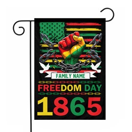 Juneteenth Garden Flag Custom Name/Photo June 19th 1865 African Afro American Independence Day Black Freedom Celebration Decoration Double Sided Yard Outdoor Decor Juneteenth-5
