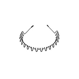 MUUZLL Hair Bands for Men, Headbands, 6 Pieces Elastic Wavy Spring Wave Hair Band, Multi-Style Black Non-slip Metal Hair Hoop, Unisex Sport Fashion Hair Band (1pc Headband)