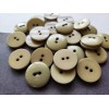 Unbranded 12 Sage Green slightly domed 2-hole sew-through plastic buttons