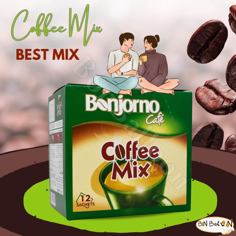 Bonjorno Cafe Coffee Mix (1 Pack = 12 Sachets x
