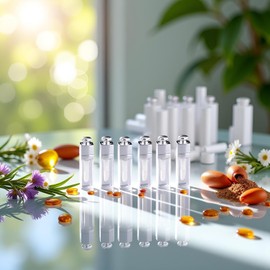 6 transparente Lipgloss-Tuben, 3 ml, leere Lipgloss-Röhren, Behälter, transparent, nachfüllbar, Lippenbalsam-Flaschen, transparente Mini-Lippenstift-Behälter für DIY-Make-up, Make-up