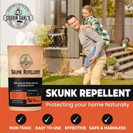 Cousin Carl’s Maximum-Strength Skunk Repellent – Natural Formula to Deter Skunks & Eliminate Odors (18-Pack)