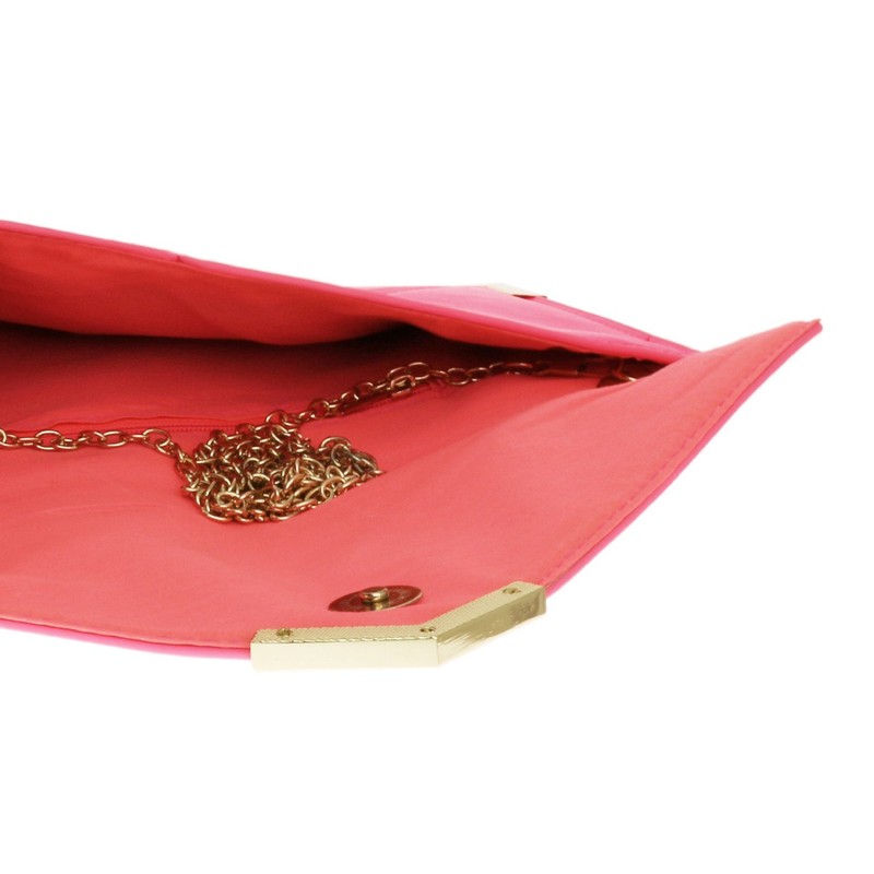 Girly Handbags Ladies Vintage Gold Tone Flat Clutch Bag Small