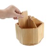 BSTKEY Wood Rotating Kitchen Utensil Holder, Countertop Kitchen Tableware Storage