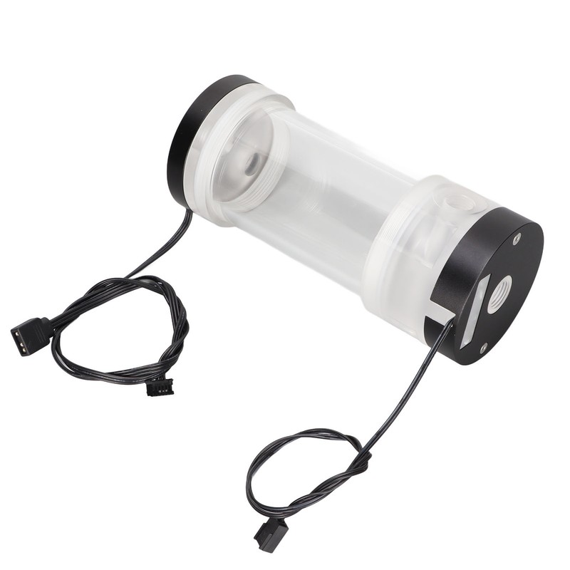 Water Cooling Tank 200ML Temperature Display RGB 160mm G1/4 Cylindrical